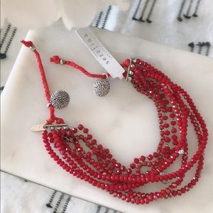 NWT Anthropologie Magnetic Clasp Bracelet | Red